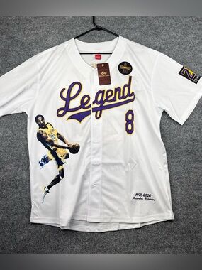 Kobe Bryant Legend Unlimited Classics Baseball Jersey New 8 Legend Mamba Size XL